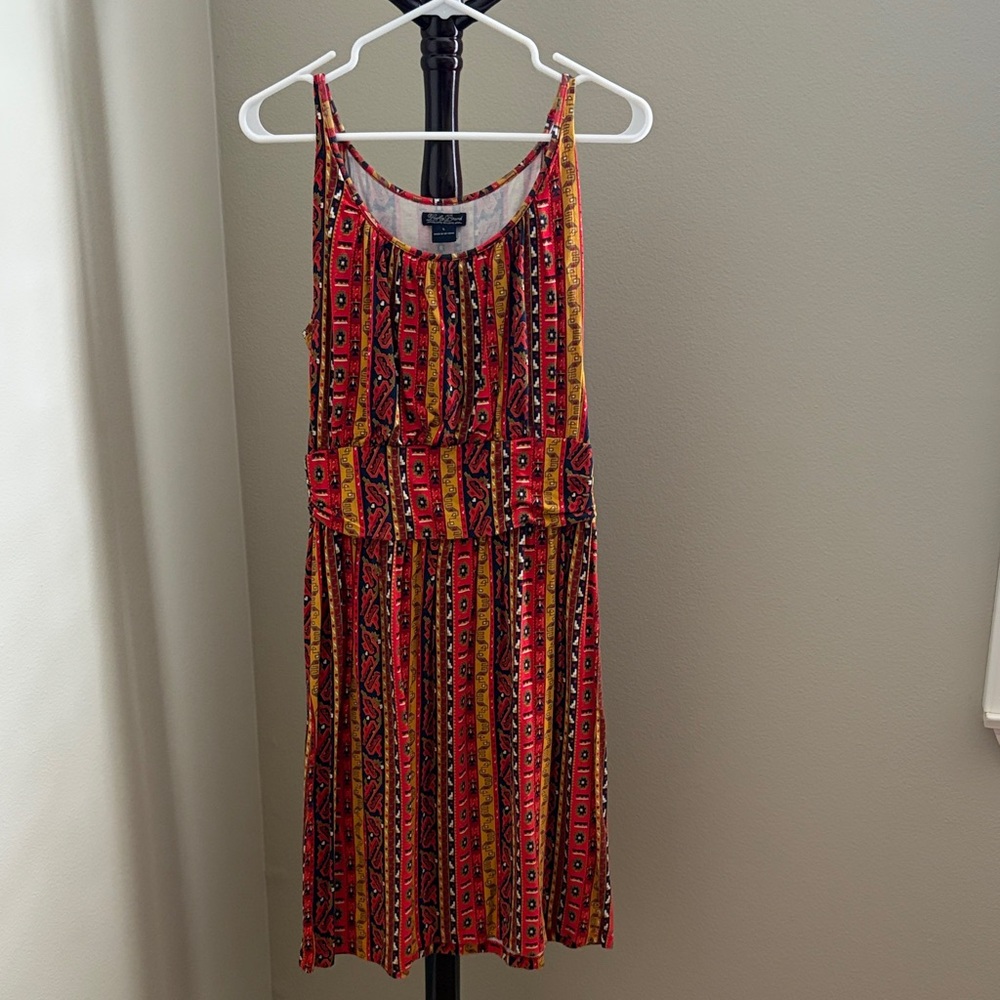 Lucky Brand Red and Yellow Mini Dress